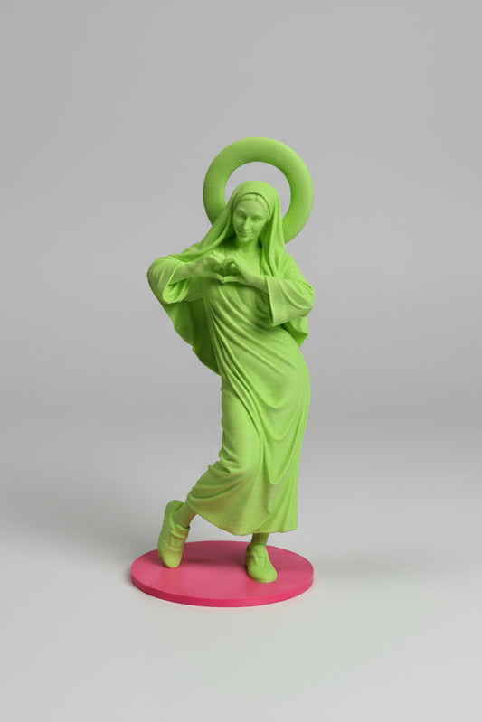 Madonna Heart Customizable Pop Edition - 3D Printed Art Statue with Custom Base 22 cm
