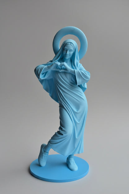Madonna Heart Customizable Pop Edition - 3D Printed Art Statue with Custom Base 22 cm