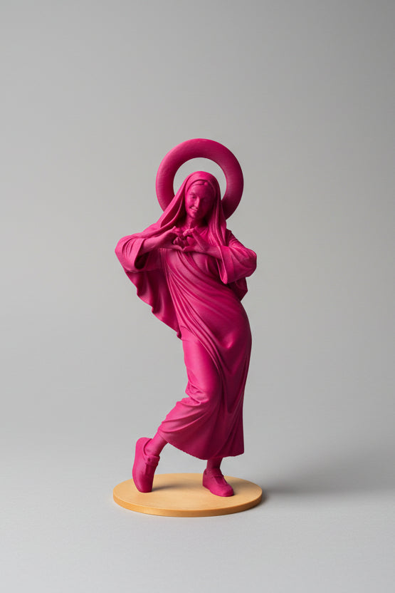 Madonna Heart Customizable Pop Edition - 3D Printed Art Statue with Custom Base 22 cm