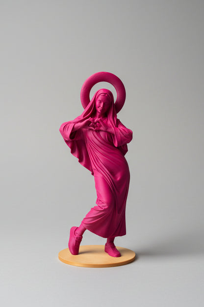 Madonna Heart Customizable Pop Edition - 3D Printed Art Statue with Custom Base 22 cm
