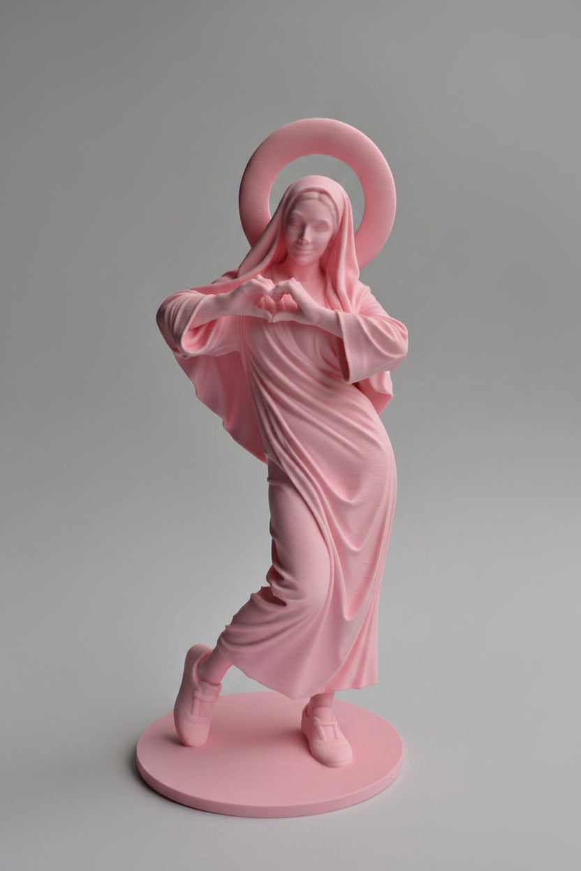 Madonna Heart Customizable Pop Edition - 3D Printed Art Statue with Custom Base 22 cm