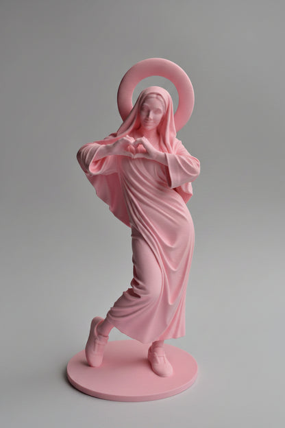 Madonna Heart Customizable Pop Edition - 3D Printed Art Statue with Custom Base 22 cm