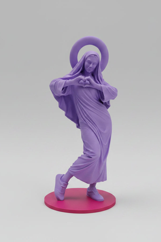 Madonna Heart Customizable Pop Edition - 3D Printed Art Statue with Custom Base 22 cm