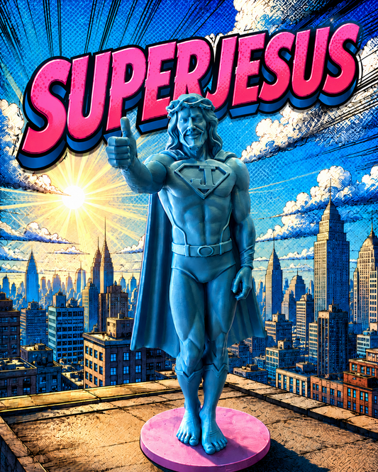 SuperJesus, 22 cm Pop Art Statue